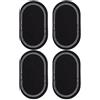AKOOSY Adesivi per Pedale Doppio Nero 4 Pezzi per Protezione Pelle Grancassa in Pte Resistente Accessori per Batteria Kit da Studio