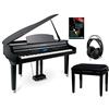 Classic Cantabile GP-A 810 Pianoforte Digitale Set (88 tasti con meccanica a martello, sensori tripli, 1200 suoni, Bluetooth, incl. panca, cuffie, scuola di pianoforte) nero lucido