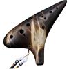 ZMTV Ocarina Ocarina In Ceramica A 12 Fori Per Principianti Strumenti A Flauto Classici Con Tono C Con Custodia Protettiva E Cordino(D)