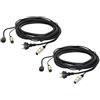 Proel PH080LU10 - Coppia Cavo professionale combinato per segnale audio e alimentazione di rete, 10mt, Nero (PH080LU10-10mt. - Coppia)
