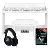 Funkey DP-1088 WM - Pianoforte Digitale set 88 Tasti sensibili al tocco - Tastiera sottile - Incluso panca, cuffie, pedale - Bianco opaco