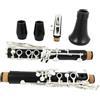 DVCSDE Buffet Clarinetto Sib Tone Legno Ebano Placcato Argento 18 Chiavi Placcate Argento Grenadilla Sib