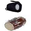 SATYA EXPORTS Dholak di legno fatto a mano con strumenti musicali del dholak della borsa