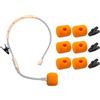 Voarmaks 6 coperture per microfono SM31 + 3 clip compatibili con microfono Shure SM31 PGA31, cuffie fitness RK379 RK377, kit di accessori per microfono antivento filtri pop, arancione
