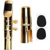 NOENNULL Bocchino Sassofono Tenore, Bocchino di Sax BB di Ottone Professionale con Tappo per Jazz e Classico - Apertura #5 per Principianti e Giocatori Avanzati