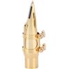Alomejor Bocchino per Sassofono Contralto, Bocchino per Sax in Sib in Metallo Ottone con Cappuccio e Legatura per Giocatori Principianti e Professionisti, Tipo C-6 Color Oro