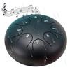 Hliloy Ch-akra - Tamburo impermeabile per giardino, 15,2 cm, 8 note, strumento da giardino (nero)