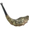 Yaliland Shofar Jerusalem Old City - Shofar in corno di ariete placcato oro + supporto libero