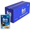 Brit Premium - Cibo Umido per Gatti Adulti, Pollo in Salsa, 24 x 85 g | Filetti di pollo in salsa cotti al vapore: comode bustine, facilmente digeribili, favoriscono l'idratazione, equilibrati