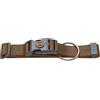HUNTER collare per cane LONDON VARIO PLUS in nylon, regolabile, con scarico trazione, chiusura di sicurezza, resistente, leggero, asciugatura rapida, colore: marrone, taglia L
