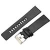 ROUHO Cinturino in Vera Pelle Orologio Quadrante Grande, Bracciale di Ricambio Impermeabile Durevole Uomo per Diesel-Nero + Argento Fibbia 32mm