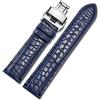 MUENShop Cinturino in Coccodrillo per Orologio Vera Pelle di Alligatore 18mm-24mm Cinturino di Ricambio in Alligatore Nero Marrone Blu per Uomo/Donne