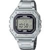 Casio Orologio da uomo W-218H-1AVCF classico al quarzo con display digitale, Argento, Bracciale