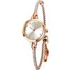 DSJMUY - Orologio da donna analogico al quarzo con mosaico con diamanti e bracciale da donna, impermeabile, con bracciale in oro rosa, orologio da polso da donna