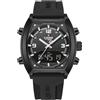 NAVIFORCE Orologio da uomo multifunzionale con doppio display, impermeabile, alla moda, regalo d'affari, orologio da uomo elegante e durevole, Nero , Classico