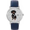 Toff London Black Dachshund Dog Watch Ladies 38mm Case 3atm Resistente all'acqua Movimento al quarzo progettato su misura Lusso alla moda