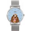 Toff London Brown Cocker Spaniel Dog Watch Ladies 38mm Case 3atm Resistente all'acqua Design personalizzato Movimento al quarzo Di lusso Alla moda