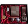 Rubu22a Orologio da polso da uomo, portafoglio, cintura, portachiavi, occhiali da sole, set regalo di San Valentino, compleanno, regalo per uomini, anniversario, regalo per lui, d, Di luss