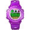 CoFuo Orologio sportivo digitale per bambini per ragazzi e ragazze, impermeabile, multi funzione, casual, con 7 LED colorati, sveglia, cronometro, orologio da polso Raissa metallizzate