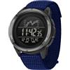 Forrader Orologi da uomo, orologi digitali per uomini, cronografo, impermeabili, sportivi con cinturino in nylon/silicone, orologi da polso militari con retroilluminazione a LED/sveglia/conto alla