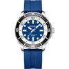 FORSINING Orologio analogico al quarzo, classico, cinturino in silicone, stile business casual, impermeabile, quadrante grande, orologio militare da uomo, Blu scuro, Cinturino