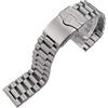 ROUHO Acciaio Inossidabile da Uomo Cinturino Orologio Regolabile Chiusura Pieghevole Catena Metallo Bracciale Orologio per TAG Heuer Carrera Aquaracer 3000 Monaco