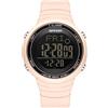 Forrader Orologio digitale da uomo, ultra sottile, minimalista, sportivo, impermeabile, con display grandangolare, cinturino in gomma, orologio da polso per uomo e donna, rosa, Classico