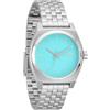 NIXON Medium Time Teller A1130-100m Orologio analogico da donna resistente all'acqua, Argento/Turchese, Womens Standard, Medio Time Teller