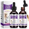 VOFANK Melatonina per animali domestici, melatonina per cani e gatti, 60 ml*2 sonniferi per cani, supporto per ansia e antistress, favorisce il rilassamento e il sonno profondo, sapore di pollo