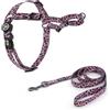 SUPER DOGGY Pettorina anti-trazione per cani - Pettorina Easy Walk con guinzaglio - Taglia grande, media e piccola - Addestramento, previene il soffocamento e regolabile (Pink Leopard, M)