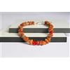 amber us Collare ambra baltica per cani e gatti con catena metallica regolabile decorata con corallo rosso | Aiuta a evitare zecche e pulci | Fatto da ambra baltica naturale non lucidata (20-25 cm)