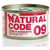Generico Natural Code Adult Gatto Cibo Umido Tonno e Gamberetti. 12 LATTINE da 85g CADAUNO