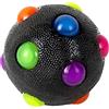 Generic Cane a sfera lampeggiante, Giocattolo per cani Jolly Ball, Giocattolo per cani resistente al morso morbido, Palla per animali domestici con punta lampeggiante a LED, Palla elastica per animali