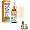 KARELLS Gocce per Acari dell Orecchio, Gocce D'acari, Pulisci Orecchie Cane e Gatto, Detergente per Le Orecchie, Prodotto Efficace per la Cura Contro Acari, Rogna dell Orecchio
