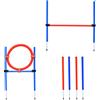 PawHut Set Agility Dog per Addestramento Cani, Ostacoli da Saltare e Slalom, Sacca di Trasporto