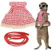 Generic Imbracatura per coniglio, cintura per abito da passeggio per piccoli animali | Vestiti morbidi per piccoli animali con corda di piombo per allenamento campeggio all'aperto escursionismo cortile