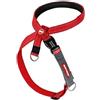EzyDog Crosscheck - Pettorina anti-tiro 2 in 1, a prova di fuga, riflettente, facile da controllare (L, rosso)