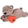Syfinee Giocattolo di Peluche con Battito Cardiaco del Cane per Sollievo dall'Ansia, Giocattolo per Addestramento Comportamentale Rilassante per Cuccioli, Giocattolo per Cani Compagni di Pals, Cuscino
