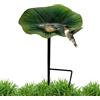 Générique Piedistallo da Bagno per Uccelli - Stazione di Abbeveratoio per Uccelli con palo in Metallo | Decorazione decorativa da giardino a forma di fiore impermeabile per terrazza giardino all'aperto