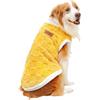 Hixingo Maglione Invernale per Cani, Jacquard Cappotto in Peluche per Animali Domestici, Abbigliamento per Animali Domestici, Pigiama in Pile per Cani di Taglia Media Grande (Giallo,6XL)