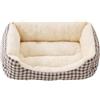 Mateju Cuccia Cane di Peluche, Rettangolare Lettino Cane Interno in Peluche Morbida Letto Gatto Cuccia per Animali Domestici con Fondo Antiscivolo per Piccolo e Media (Cachi,53x38x12.5cm)