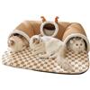Generico Cuccia Tunnel per Gatti - Tunnel per Gatti Grande,Caldo Giochi Arricchimento per Animali Domestici Spazio Angolo Parete