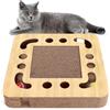Nobleza Tiragraffi per Gatti con Erba Gatta, Giochi Interattivi di Cartone con 2 Palla Campana, Cartone Ondulato