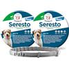 Seresto Set risparmio collare per cani di piccola taglia fino a 8 kg: da 7 a 8 mesi Protezione efficace contro zecche e pulci, lunghezza 36 cm, 1,25 g + 0,56 g, 2 collari