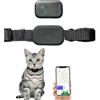 Generico Collare GPS Gatto con Geofence e Monitoraggio Attività, GPS per Gatti Impermeabile IP67, Tracciamento in Tempo Reale, App iOS/Android, Collare Leggero Anti-abbandono per Gatti di Piccola (nero)