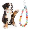 VICASKY Collare per Cani Perline Resina Color Caramella Adatto Piccola e Media Regolabile Accessorio Elegante per Occasioni Speciali e Feste