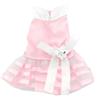 SMALLLEE_LUCKY_STORE Smalllee _ Lucky _ store Costume da principessa con tutù satinato a righe, per il vostro cane o gatto, taglia XS S M L XL