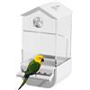 Generico Mangiatoia Automatica Per Uccelli - Dispenser Cibo Per Voliere - Dispenser Per Agaporni Contenitore Antischizzi Per Cacatua E Parrocchetti