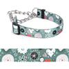 Haoyueer Martingale - Collare per cane - Catena in acciaio inossidabile - Collare da addestramento anti-trazione con motivo floreale per cani di piccola, media e grande taglia (A12NO11, S)