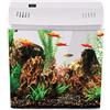 Sulxyi Acquario domestico, design per il risparmio spaziale, 22x22x17 cm, serbatoio di pesce con filtro, serbatoio di pesce betta, facile da allestire e mantenere, per casa, soggiorno